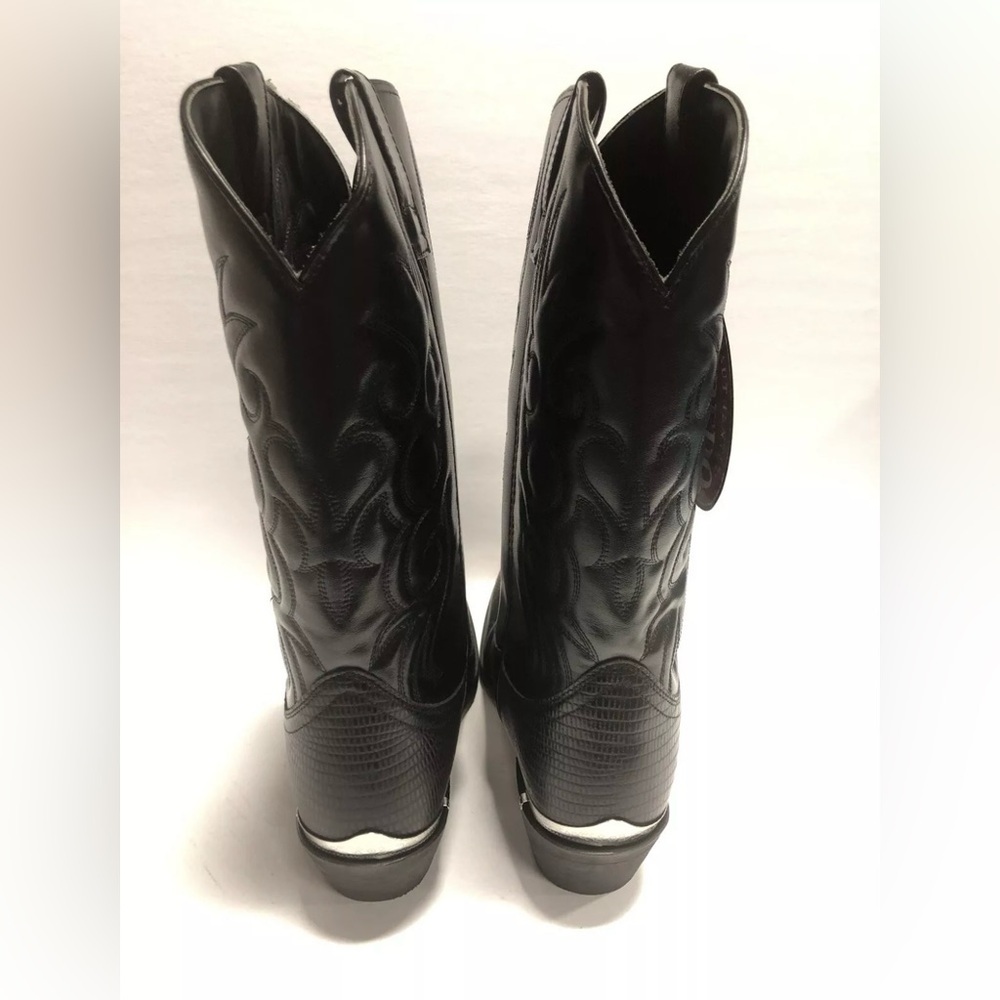Laredo Men’s Atlanta 68085, Black Lizard Print Western Boots, Size 12 EW - Picture 4 of 6